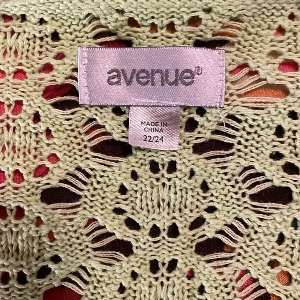 Avenue crochet green cardigan​​​ - Picture 3 of 3